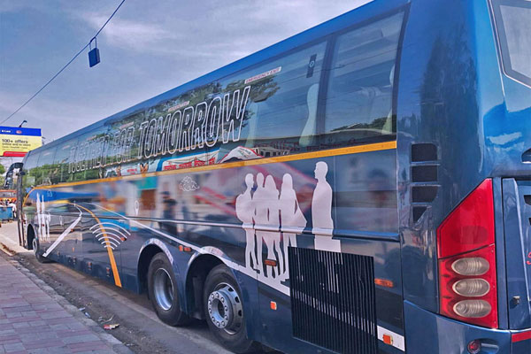 53 Seater Biggest volvo bus in delhi - bus rental company - car rental delhi