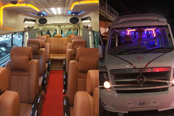 1x1 9 Seater Ultra Luxury Coach With Washroom - Car Rental Delhi