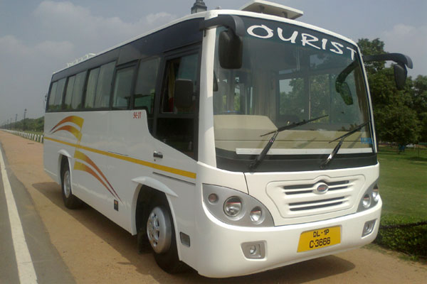 Mercedes Washroom Bus - Mercedes Bus With Toilet 38 Seater Hire - Car Rental Delhi